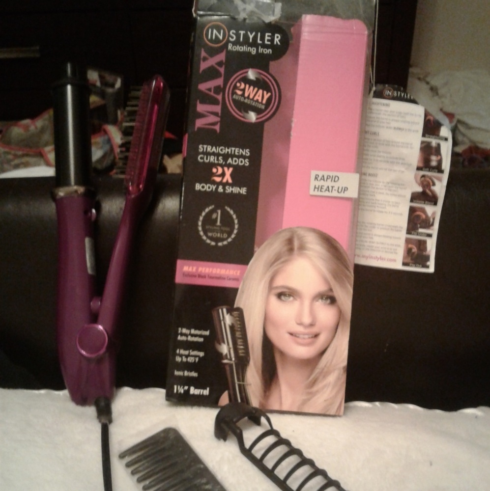 In stylers the rotating iron
